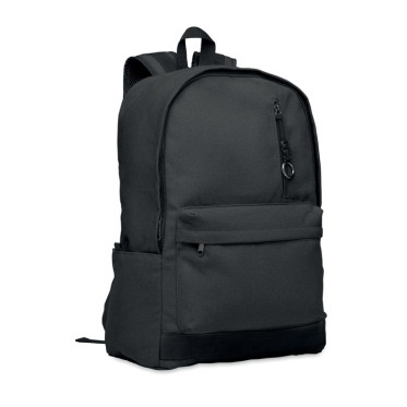 Zaino personalizzabile in cotone riciclato con tasche multiple e scomparto laptop