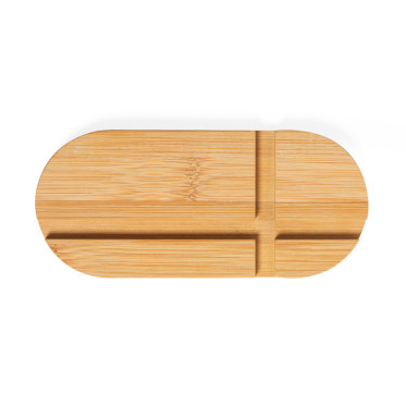 Supporto smartphone e tablet personalizzabile in bambù naturale eco-friendly