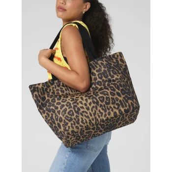 Leopard Print Carryall Tote Bag