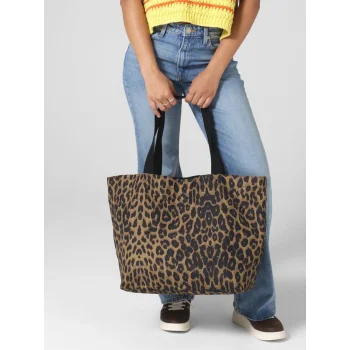 Leopard Print Carryall Tote Bag