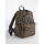 Leopard Print Mini Backpack in poliestere riciclato con schienale imbottito