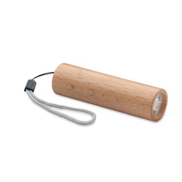 Penna personalizzata con logo  - LITE - Torcia ricaricabile in legno
