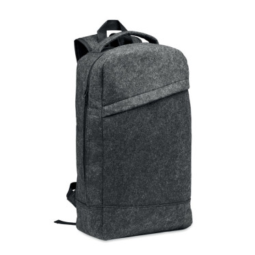 Zaino porta laptop personalizzabile feltro RPET con porta trolley integrato