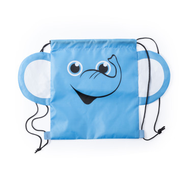 Sacchetto personalizzabile in poliestere 210T con fantasia animali bambini