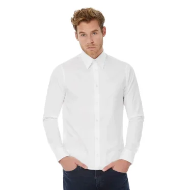 Camicia aderente personalizzabile B&C Collection cotone elastane