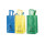 Set sacchetti riciclaggio personalizzabili giallo verde blu con maniglie rinforzate