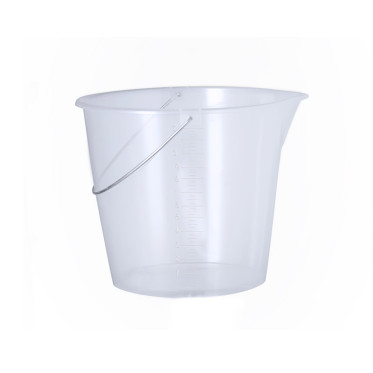 Secchio personalizzabile 12 L in polipropilene trasparente con maniglia in metallo