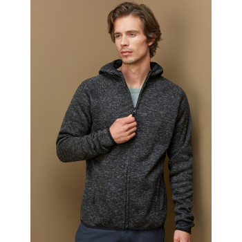 Lux Hooded Knit Fleece Jacket