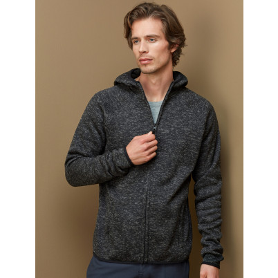Lux Hooded Knit Fleece Jacket