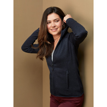 Lux Hooded Knit Fleece Jacket