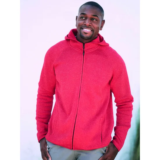 Lux Hooded Knit Fleece Jacket