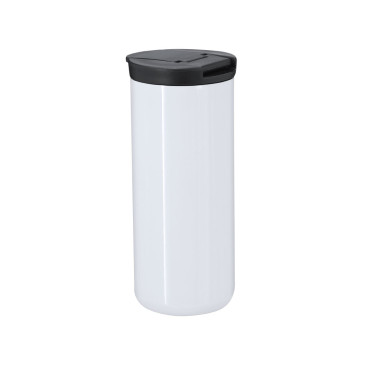Vaso termico personalizzabile bianco lucido acciaio inox 370 ml