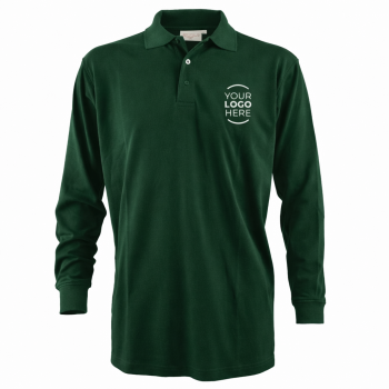 Maglietta a manica lunga personalizzabile con apertura frontale a 3 bottoni