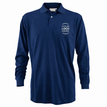 Maglietta a manica lunga personalizzabile con apertura frontale a 3 bottoni