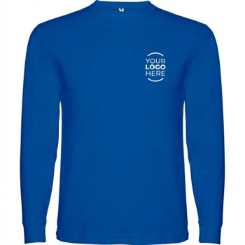 Maglietta a manica lunga personalizzabile con tessuto tubolare e polsini in costina