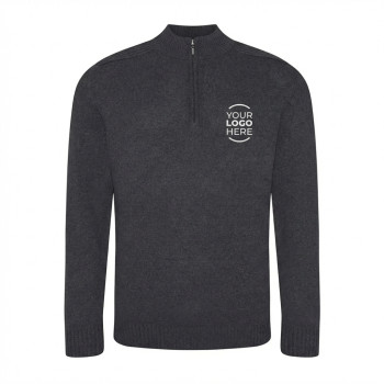 maglioni personalizzabili con logo - Maglione a mezza zip personalizzabile Ecologie by AWDis cotone rigenerato
