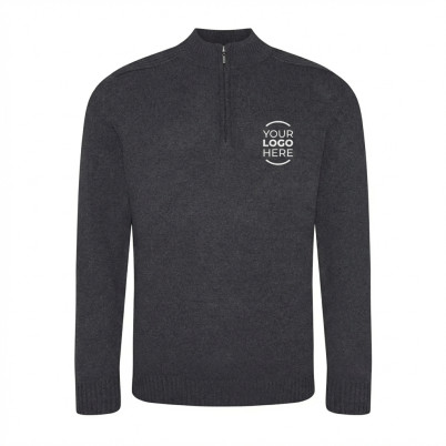 Maglione a mezza zip personalizzabile Ecologie by AWDis cotone rigenerato