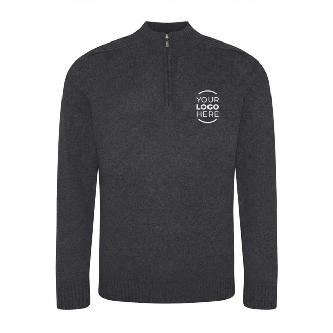 maglioni personalizzabili con logo - Maglione a mezza zip personalizzabile Ecologie by AWDis cotone rigenerato