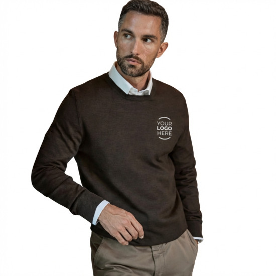 Maglione girocollo personalizzabile Tee Jays misto lana merino poliacrilico