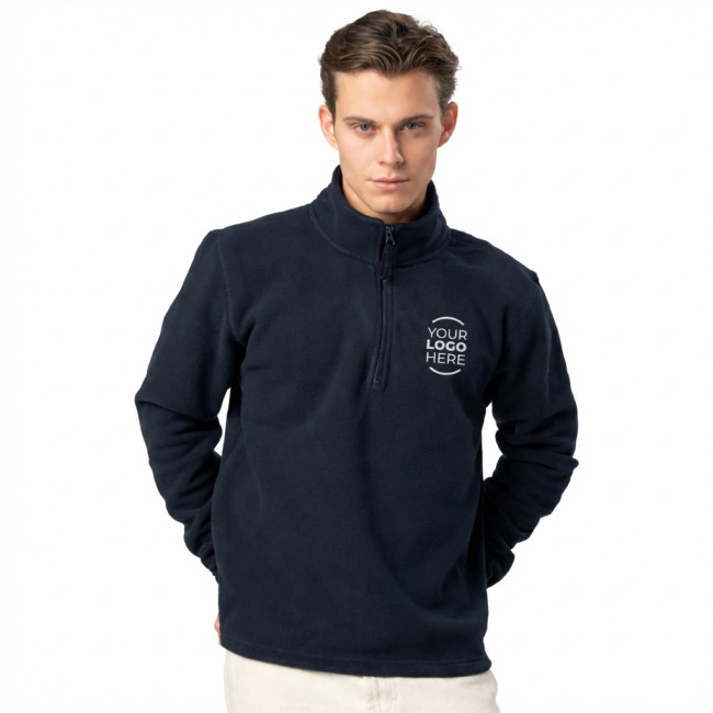 maglioni personalizzabili con logo - Maglione in pile personalizzabile Black Spider con collo rinforzato