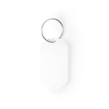 Portachiavi personalizzabile in alluminio riciclato finitura argentata