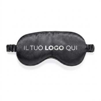 Maschera relax personalizzabile in raso con fascia elastica e sacchetto
