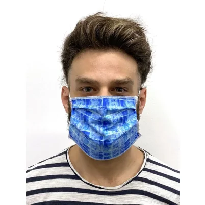 Mascherina pieghettata fantasia conf.assortite