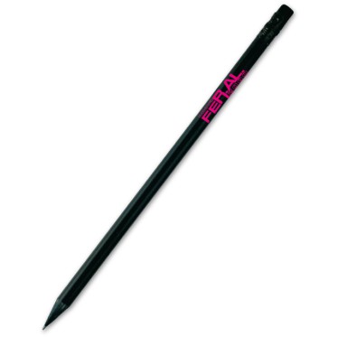 Matita personalizzabile con gomma nera integrata corpo in legno