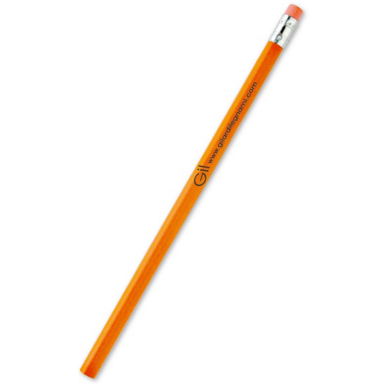 Matita  in legno laccata con gomma.