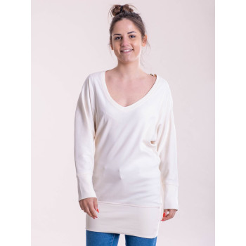 Maxi felpa donna a V