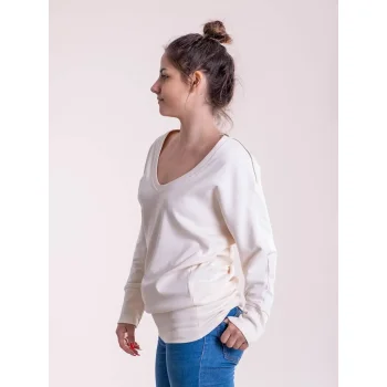 Maxi felpa donna a V