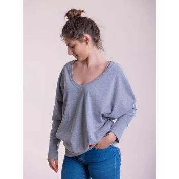 Maxi felpa donna a V