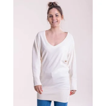 Maxi felpa donna a V