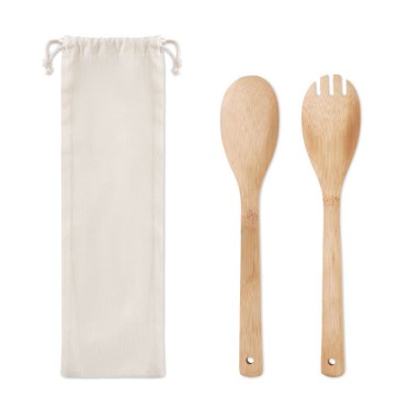 Utensili cucina personalizzati con logo - MAYEN SET - Set utensili in bamboo