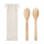 Set utensili personalizzabile in bamboo naturale ergonomico e resistente