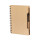 Notebook personalizzabile in cartone riciclato con penna e post-it pastello