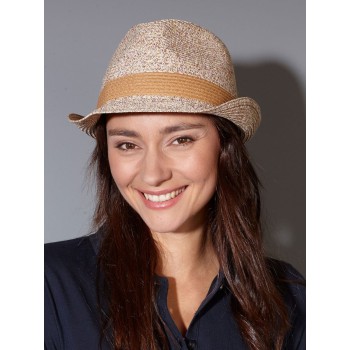 Cappelli uomo paglia naturale personalizzati con logo - Melange Hat