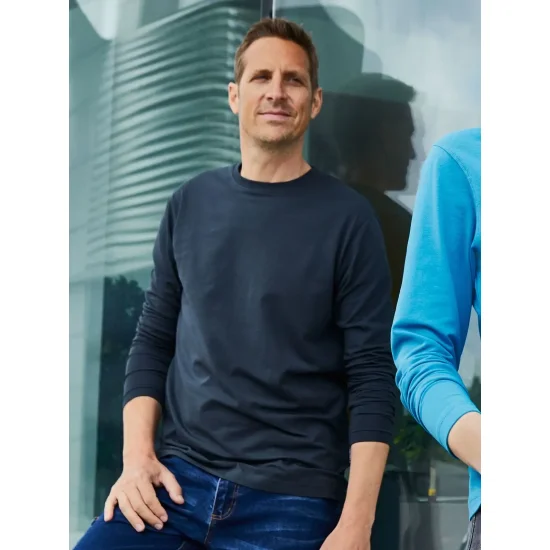 Men's Bio Stretch-Longsleeve Work - Solid