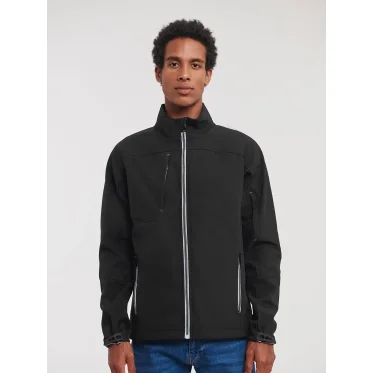 Giacca Softshell personalizzabile Russell con Pannelli Hydroshell e Fodera Traspirante