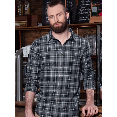 Camicia personalizzata con logo - Men's checked shirt Urban-Flair