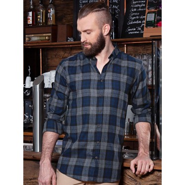 Camicia personalizzata con logo - Men's checked shirt Urban-Style