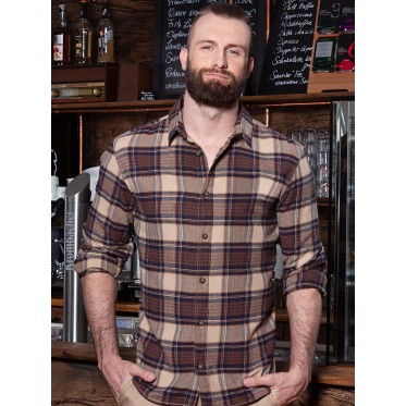 Camicia personalizzata con logo - Men's checked shirt Urban-Trend
