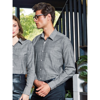Men's Cotton Slub Chambray Long Sleeve Shirt