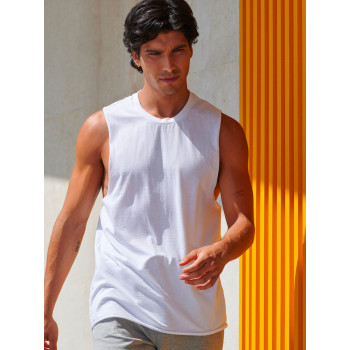 Men's High Neck Slash Armhole Vest