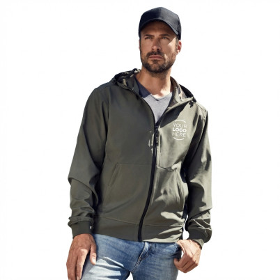 Men’s Hooded Softshell personalizzabile daiber con cappuccio regolabile elastico