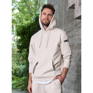 Felpa con cappuccio personalizzabile daiber in cotone organico e poliestere riciclato