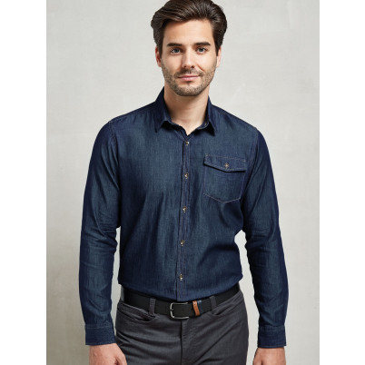 Men's Jeans Stitch Denim Shirt