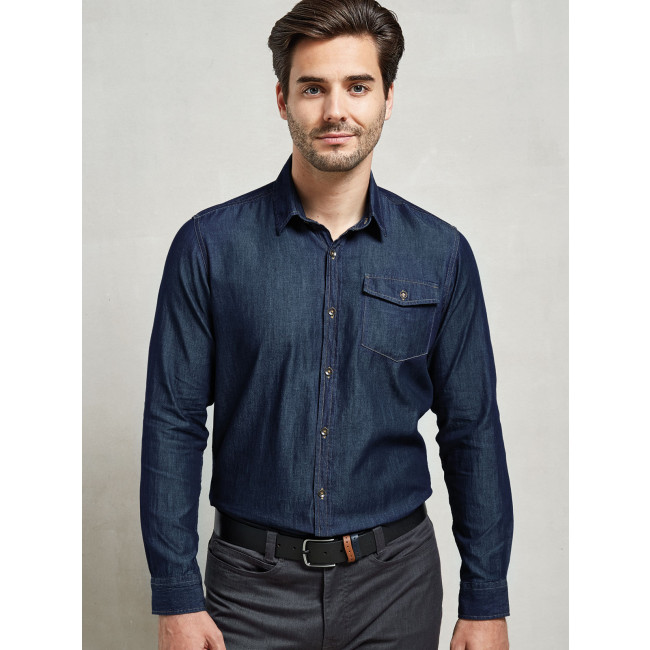 Men's Jeans Stitch Denim Shirt