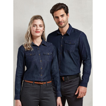 Men's Jeans Stitch Denim Shirt