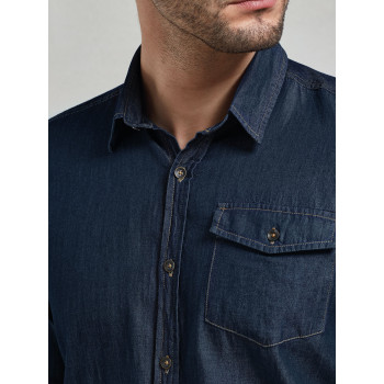 Men's Jeans Stitch Denim Shirt